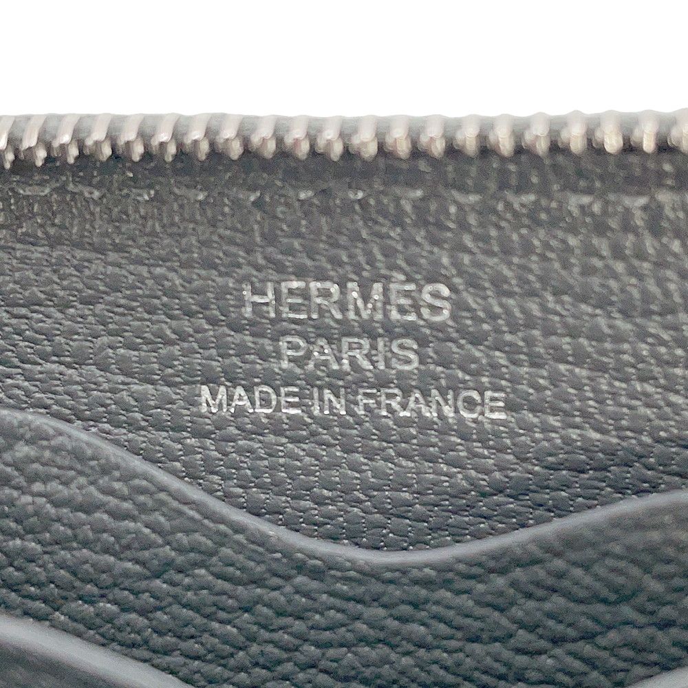Hermes Coin Case Zip Azap Compact Grimeia Silver — view 5