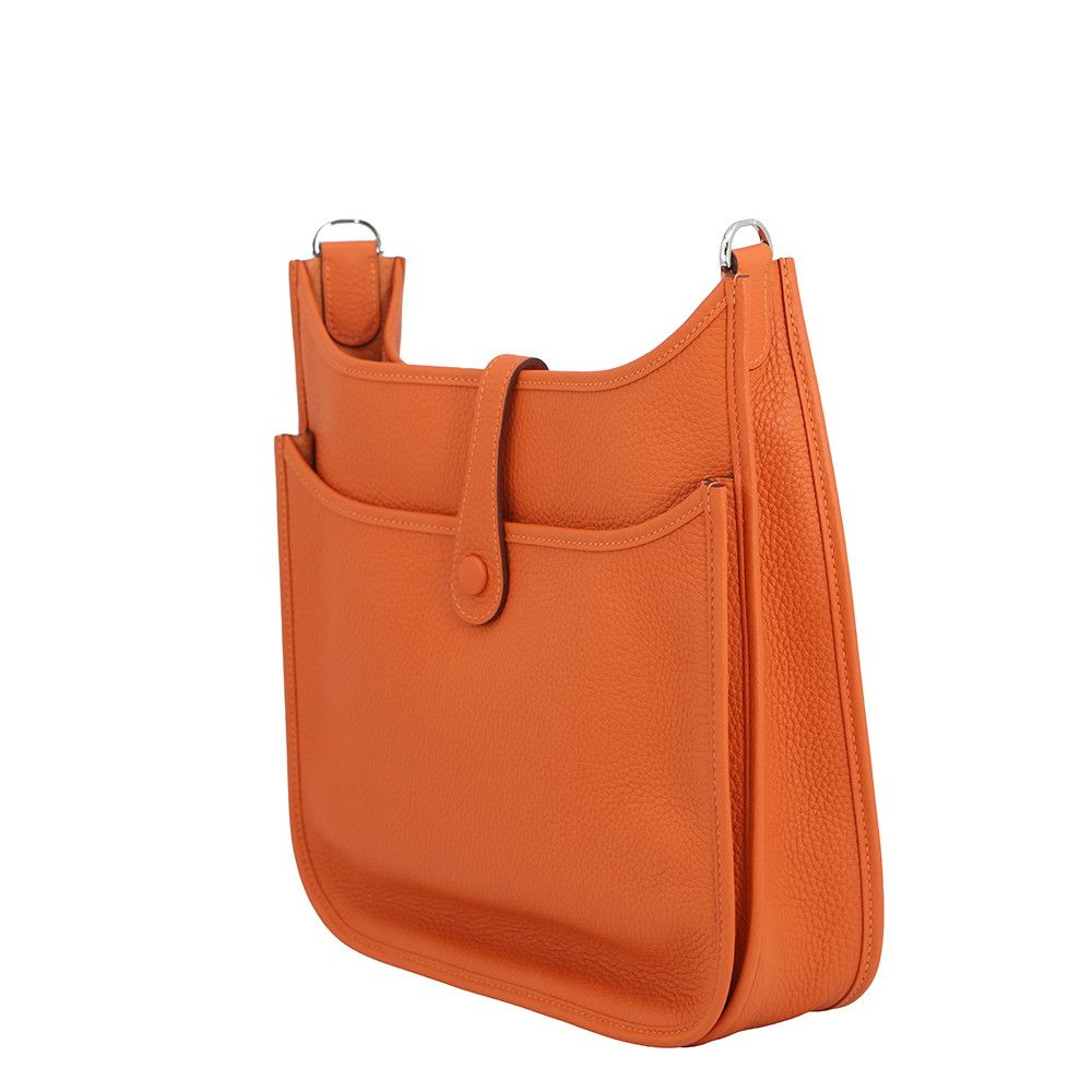 Hermes Shoulder Bag Evelyne 3 PM Silver Taurillon Clemence — view 2