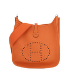 Hermes Shoulder Bag Evelyne 3 PM Silver Taurillon Clemence