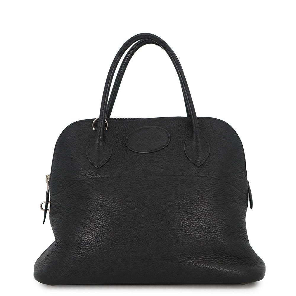 Hermes Handbag Bolide 31 Black Silver Taurillon Clemence 2-Way
