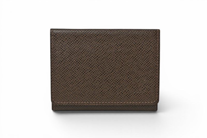 Louis Vuitton Card Case Business Holder Grizzly Brown