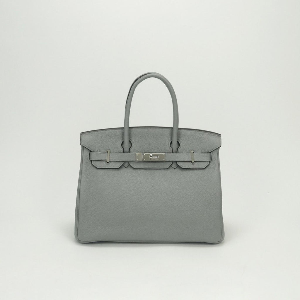 Hermes Birkin 30 Tote Togo Gray Mouette Silver