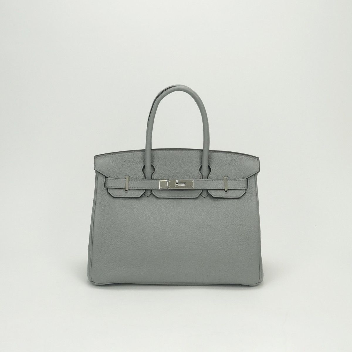 Hermes Birkin 30 Tote Togo Gray Mouette Silver