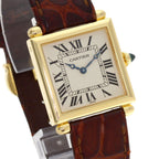 Cartier Tank Obu Watch 18k Yellow Gold Leather — view 4