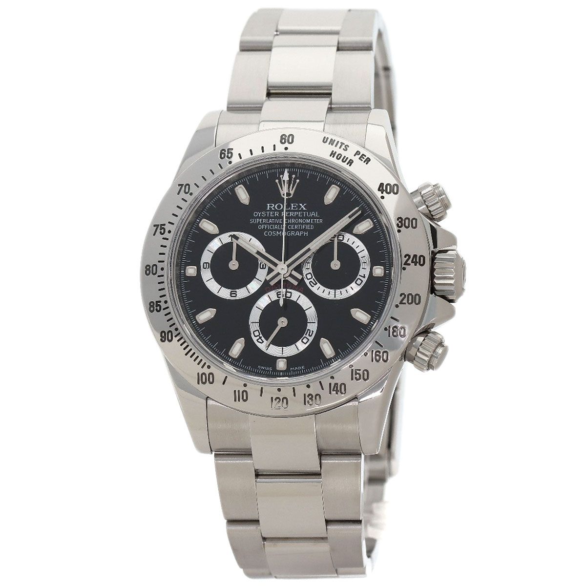 Rolex Cosmograph Daytona Mirror Buckle Watch SS