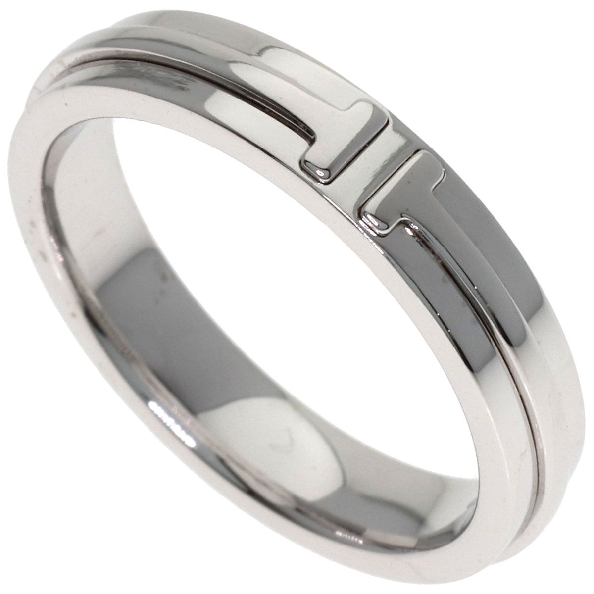 Tiffany & Co T Narrow Ring 18k White Gold