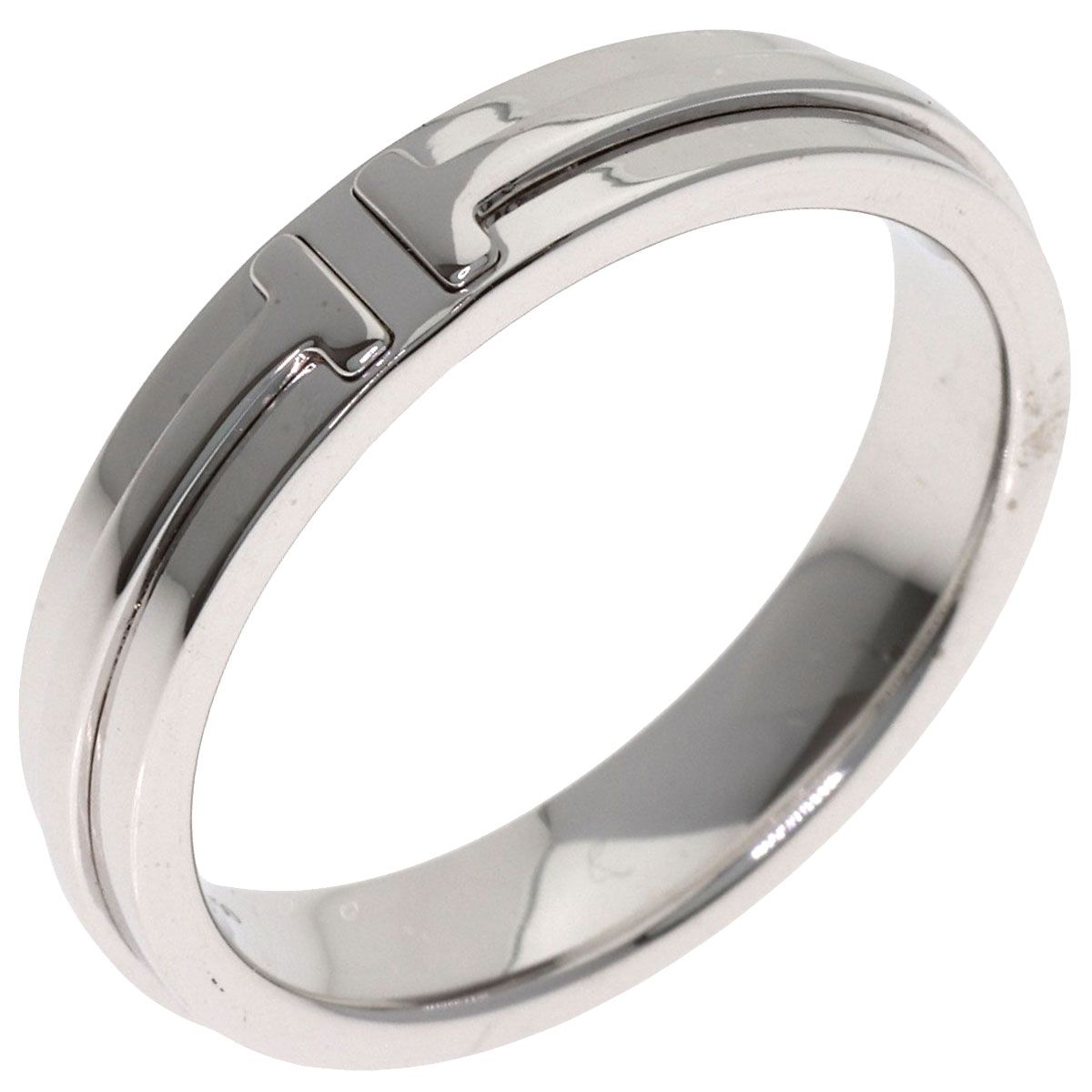 Tiffany & Co T Narrow Ring 18k White Gold — view 2