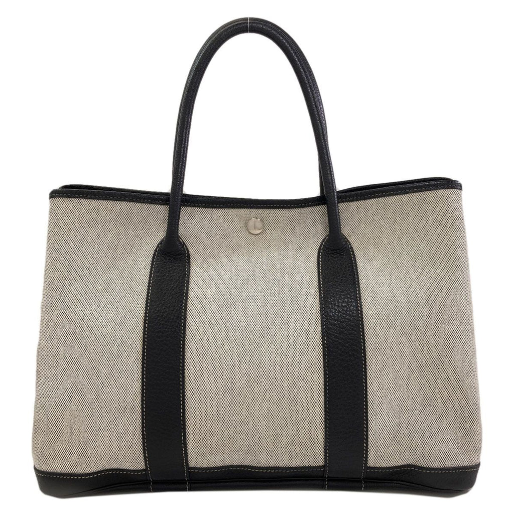 Hermes Garden Party PM Silver Handbag Toile Ash Buffalo — view 2