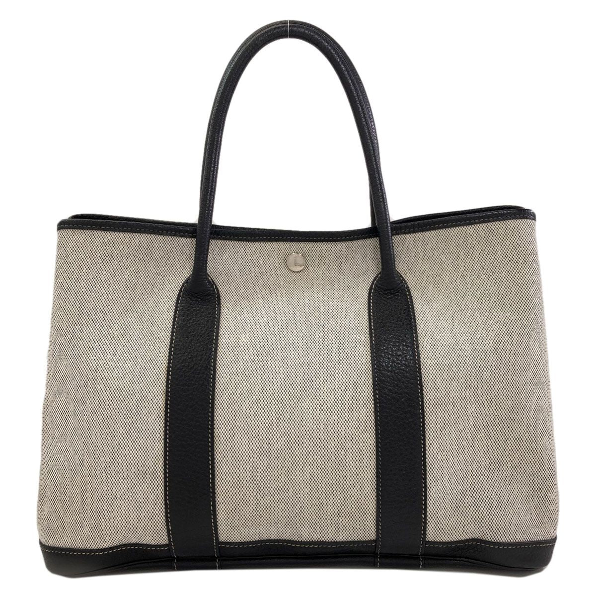 Hermes Garden Party PM Silver Handbag Toile Ash Buffalo — view 2