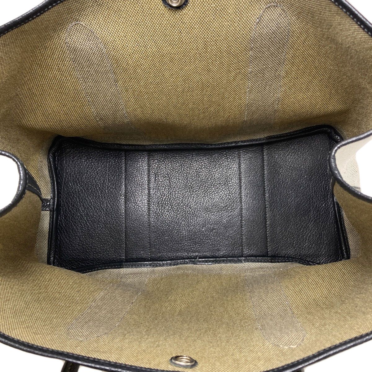 Hermes Garden Party PM Silver Handbag Toile Ash Buffalo — view 5