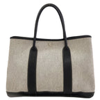 Hermes Garden Party PM Silver Handbag Toile Ash Buffalo