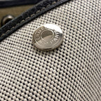 Hermes Garden Party PM Silver Handbag Toile Ash Buffalo — view 8