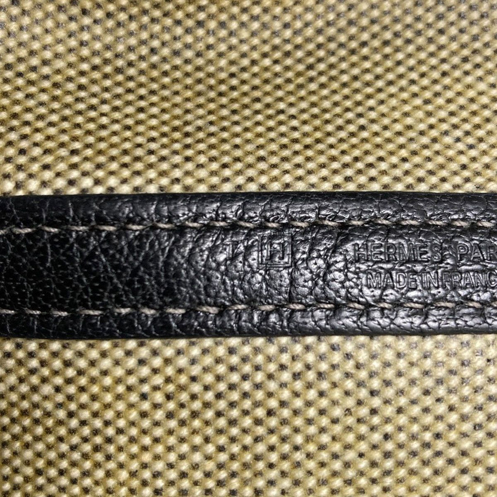 Hermes Garden Party PM Silver Handbag Toile Ash Buffalo — view 7