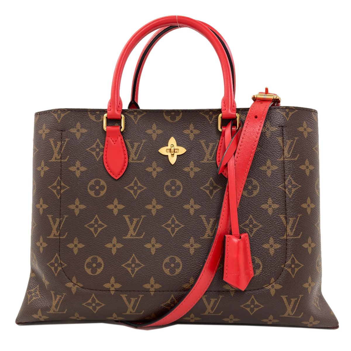 Louis Vuitton Flower Tote Handbag Monogram Canvas