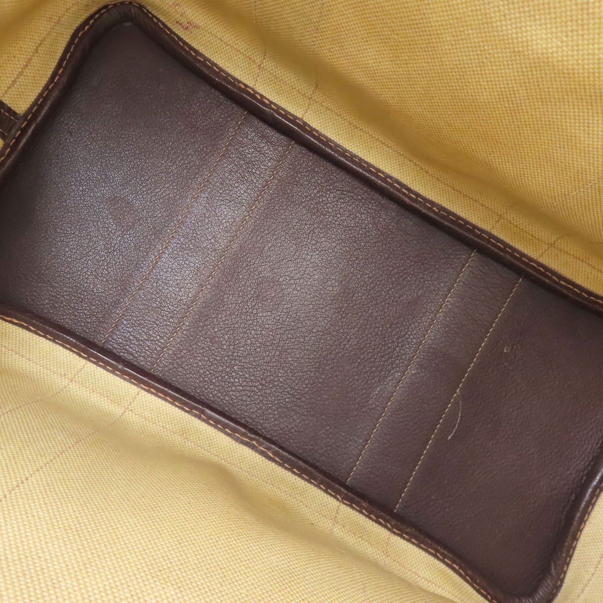 Hermes Garden Party PM Brown Silver Handbag Toile — view 9
