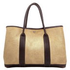Hermes Garden Party PM Brown Silver Handbag Toile — view 2