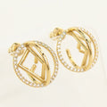 Fendi Earrings Metal Gold