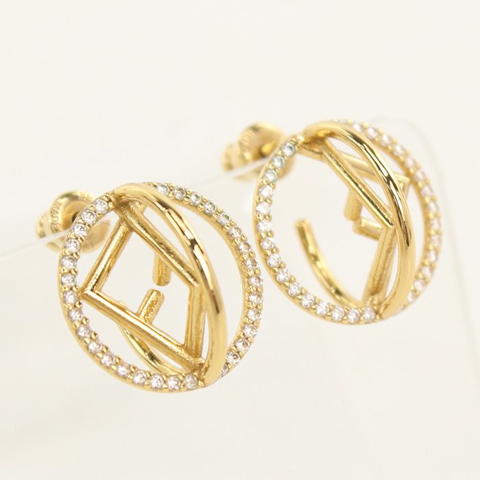 Fendi Earrings Metal Gold