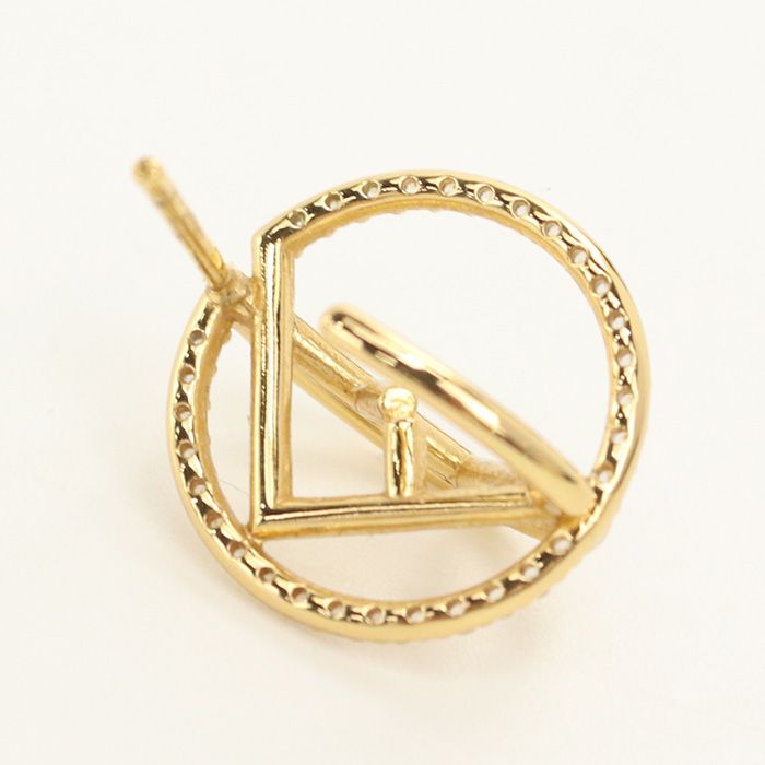 Fendi Earrings Metal Gold — view 4