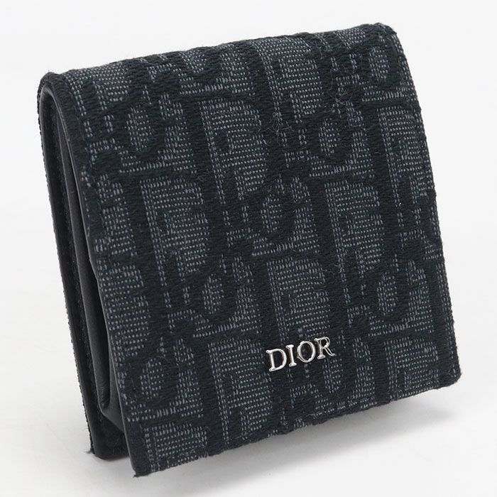 Dior Coin Case Oblique Purse Jacquard