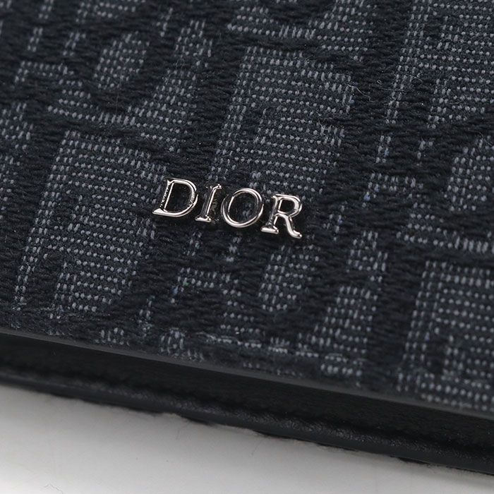 Dior Coin Case Oblique Purse Jacquard — view 4