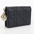 Dior Blue Card Holder Lady Dior Business Lambskin