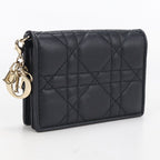 Dior Blue Card Holder Lady Dior Business Lambskin