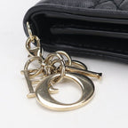 Dior Blue Card Holder Lady Dior Business Lambskin — view 6