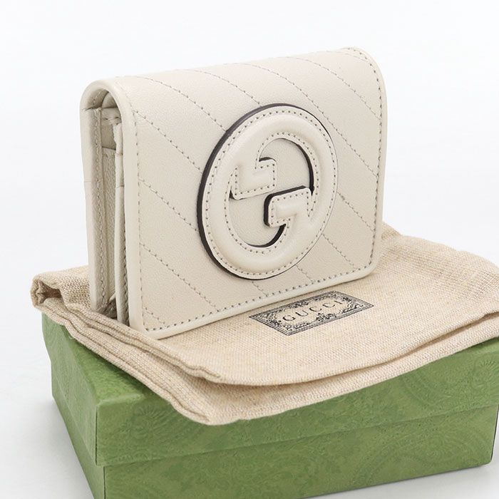 Gucci Blanc Di Bifold Wallet Leather