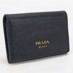 Prada Leather Card Case Business Holder Calf