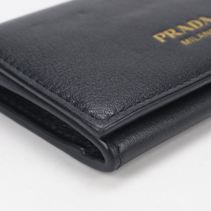 Prada Leather Card Case Business Holder Calf — view 5