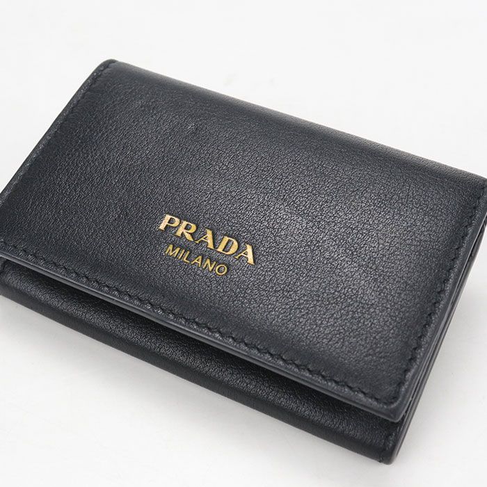 Prada Leather Card Case Business Holder Calf — view 6