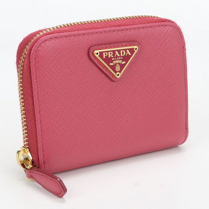 Prada Coin Case Saffiano Triangle 1 268 Purse Leather