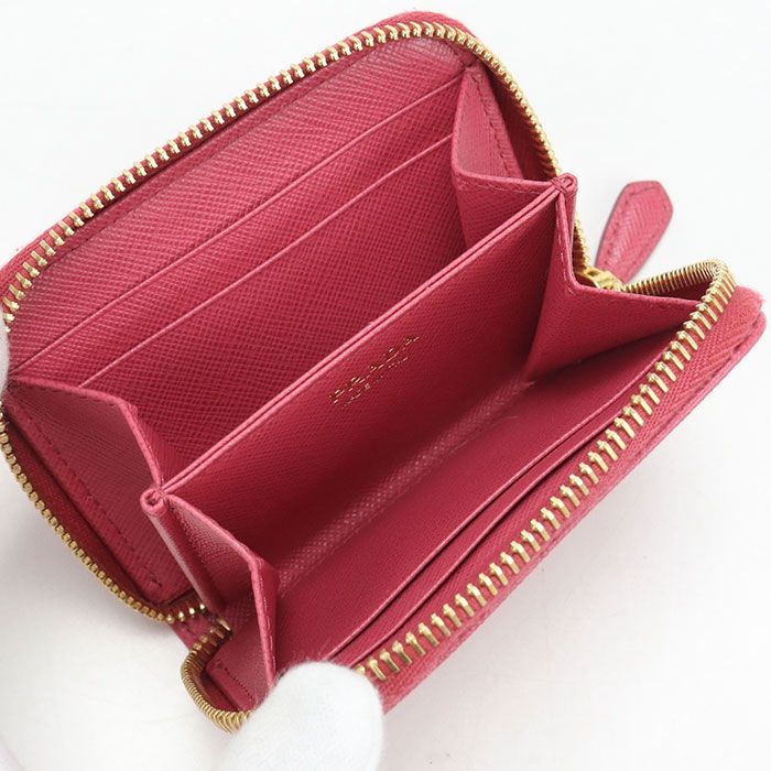 Prada Coin Case Saffiano Triangle 1 268 Purse Leather — view 3