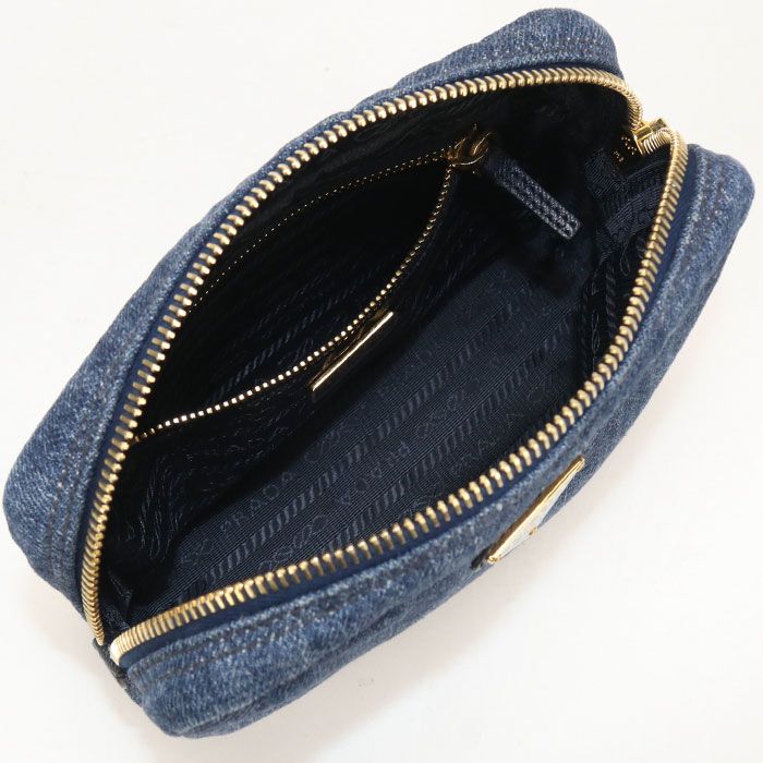 Prada Triangle Pouch Denim — view 3