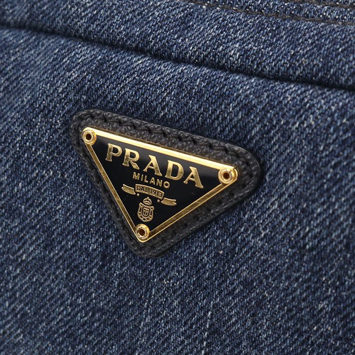 Prada Triangle Pouch Denim — view 5
