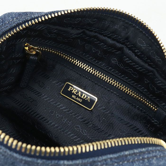 Prada Triangle Pouch Denim — view 4