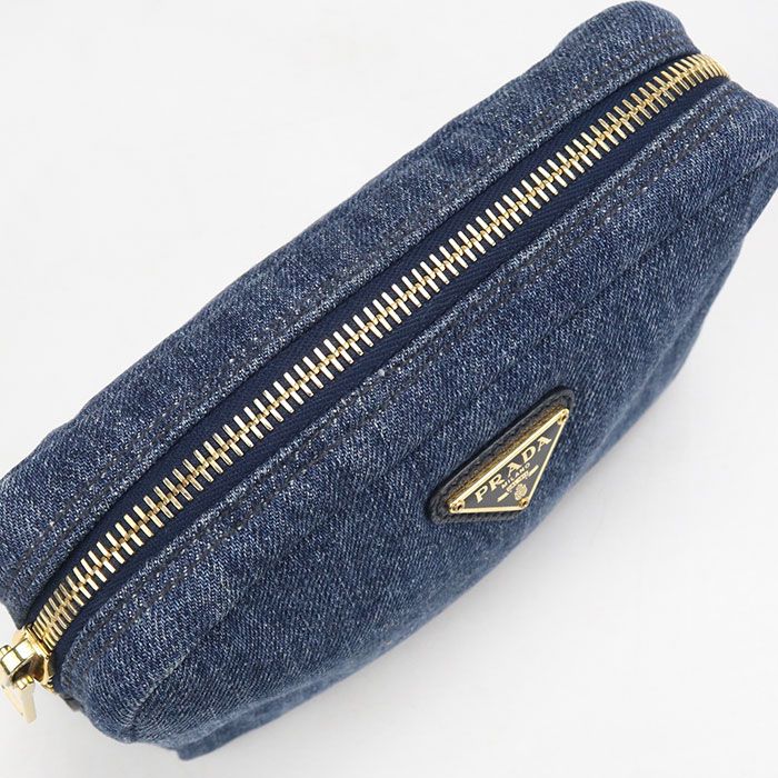 Prada Triangle Pouch Denim — view 7