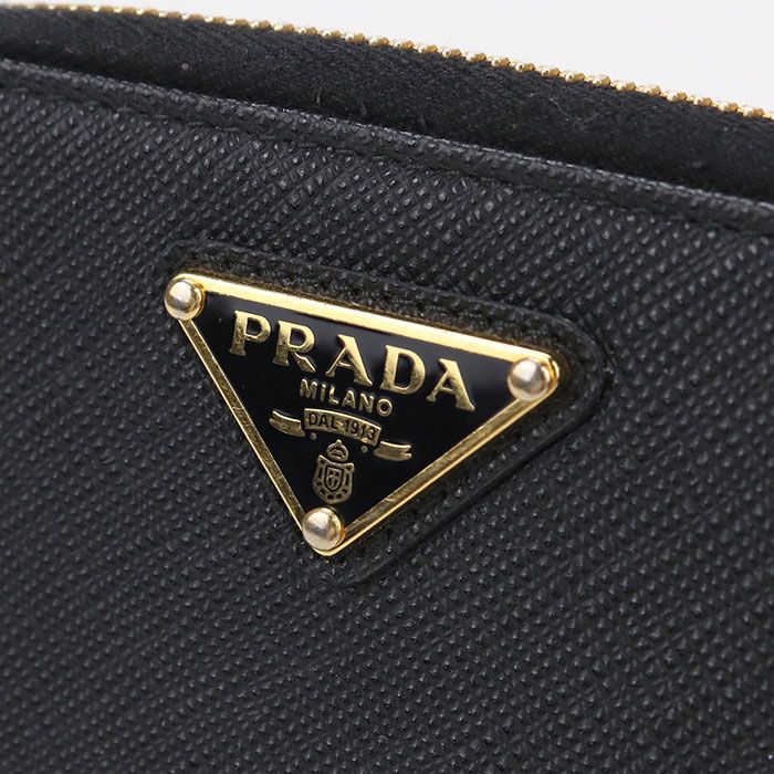 Prada Saffiano Triangle Bifold Wallet Leather — view 6