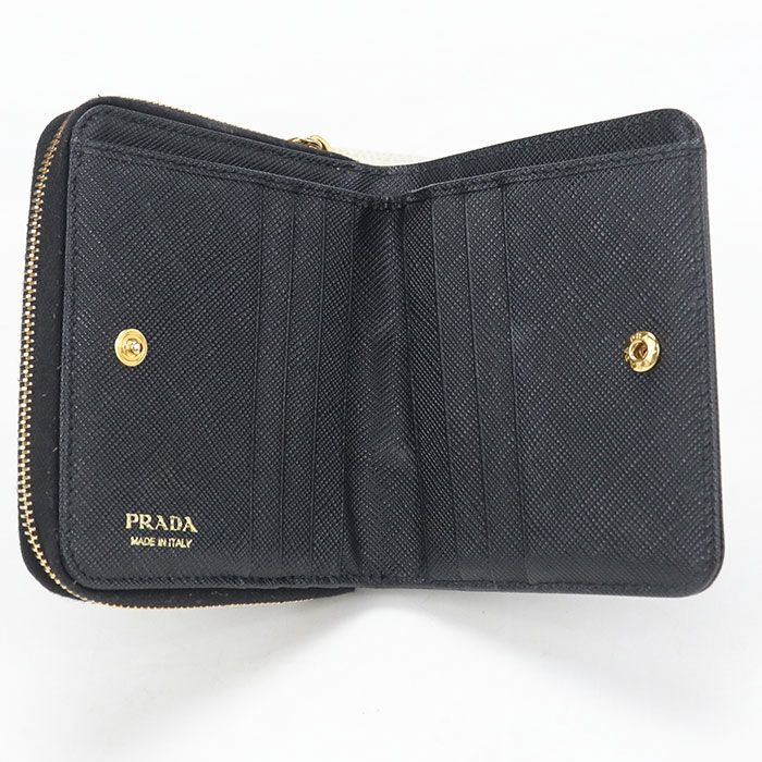 Prada Saffiano Triangle Bifold Wallet Leather — view 3