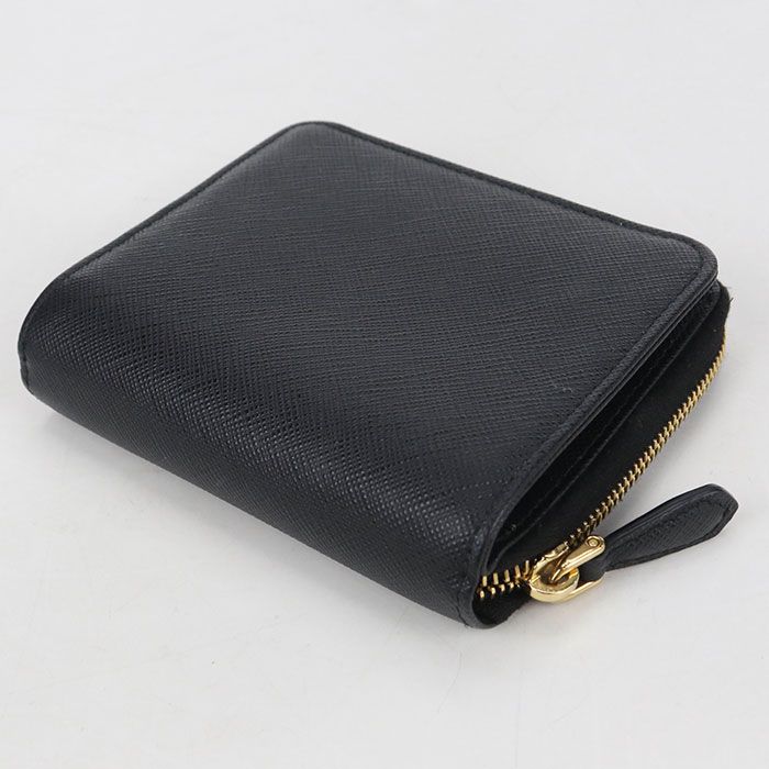 Prada Saffiano Triangle Bifold Wallet Leather — view 2