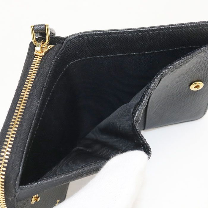 Prada Saffiano Triangle Bifold Wallet Leather — view 4