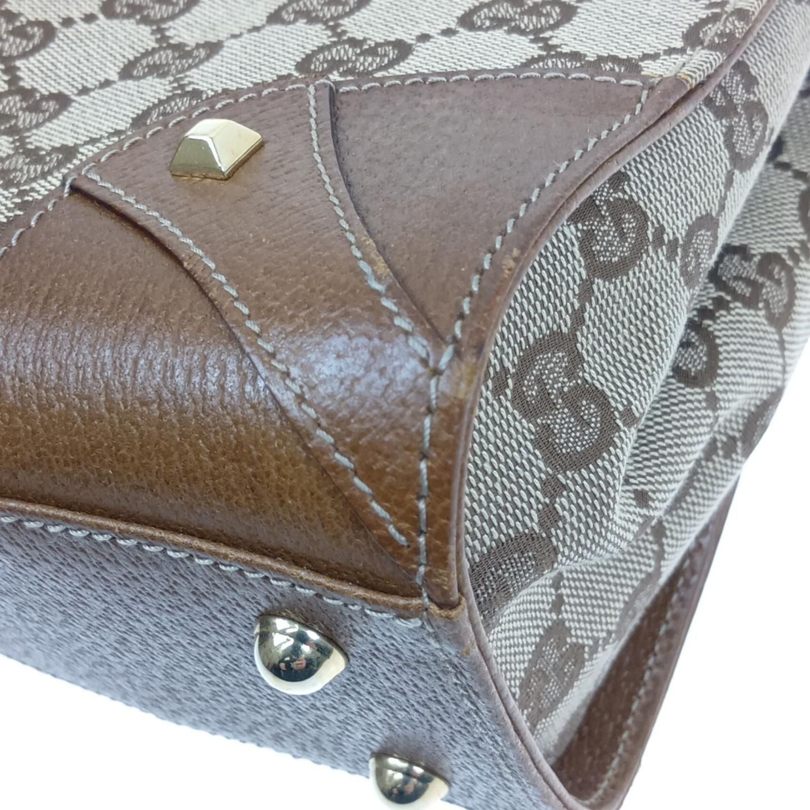 Gucci Handbag GG Canvas Leather Beige — view 7