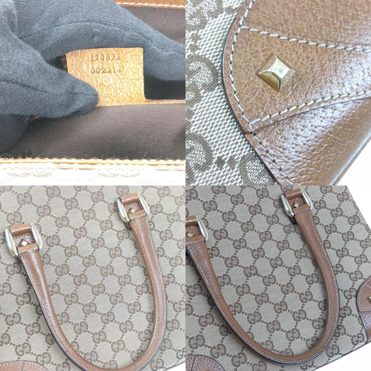 Gucci Handbag GG Canvas Leather Beige — view 9