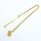 Dior Necklace CD Logo Gold Plated Rhinestone — view 3
