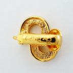 Dior Earrings CD Logo Gold Plated Rhinestone — view 5