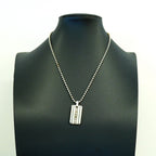 Tiffany & Co Necklace Atlas Plate Ball Chain Silver — view 7