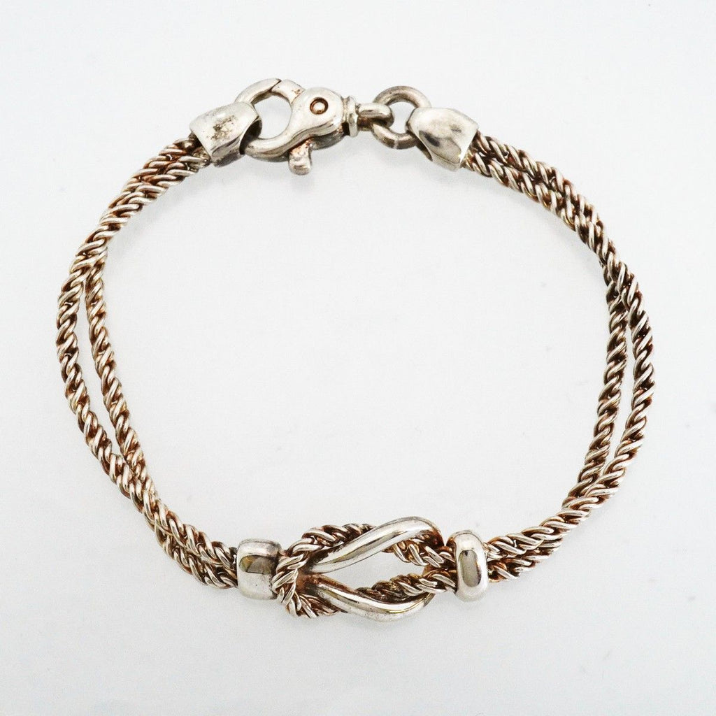 Tiffany & Co Bracelet Center Knot Double Rope 925 Sterling Silver — view 3
