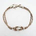 Tiffany & Co Bracelet Center Knot Double Rope 925 Sterling Silver — view 3