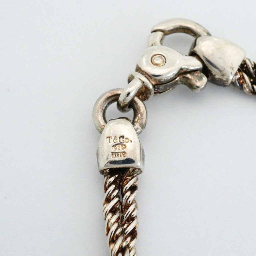 Tiffany & Co Bracelet Center Knot Double Rope 925 Sterling Silver — view 5